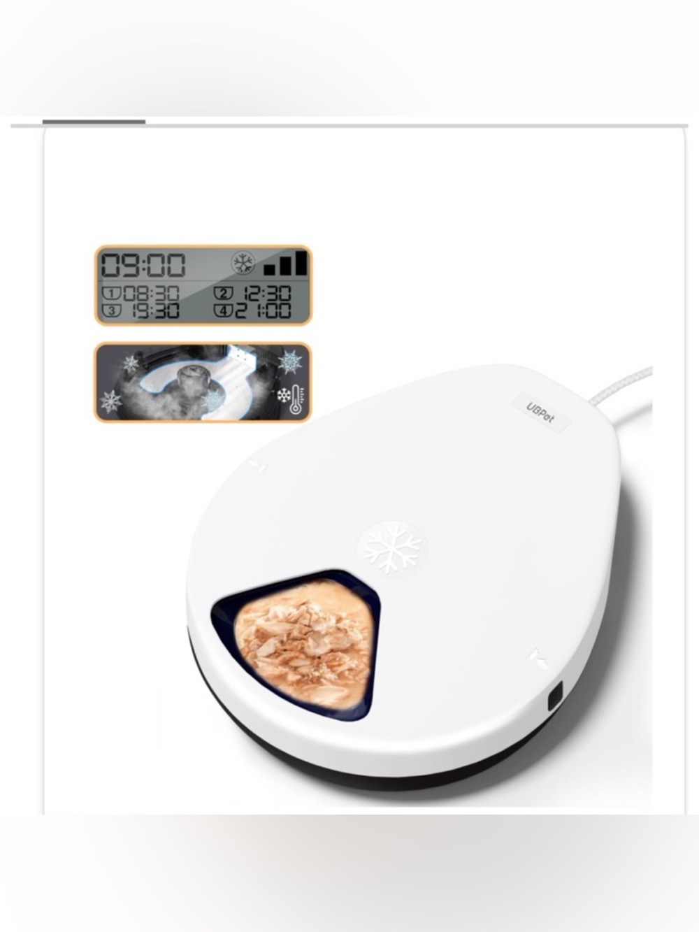 UBPET Automatic Cat Feeder Wet Food, 2025 Upgraded Refrigerated Auto Cat Feeder